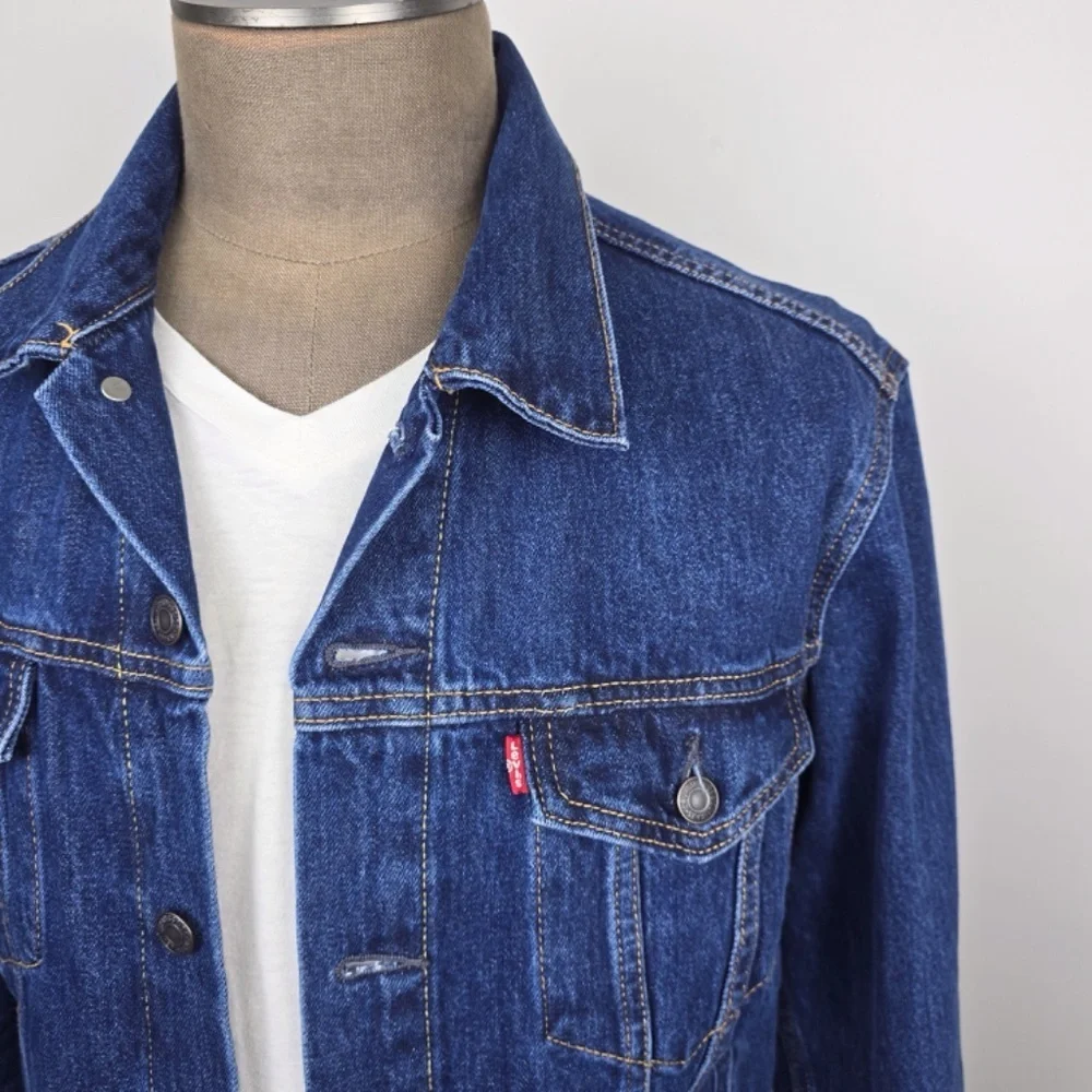 Levi's Men's Trucker Jacket Type III Indigo Blue Wash - Size Medium 72334-4216 - Picture 2 of 12